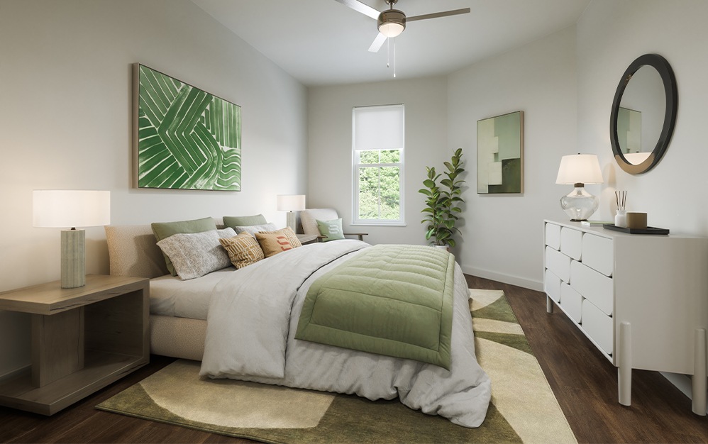 The Aria - 1 bedroom floorplan layout with 1 bathr