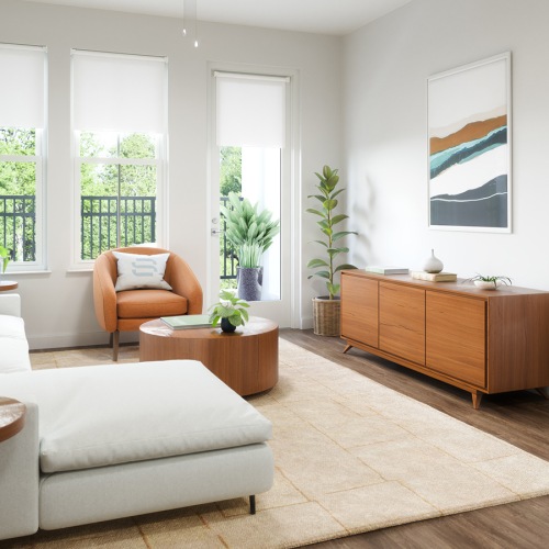 Wide open living areas flooded with natural light	