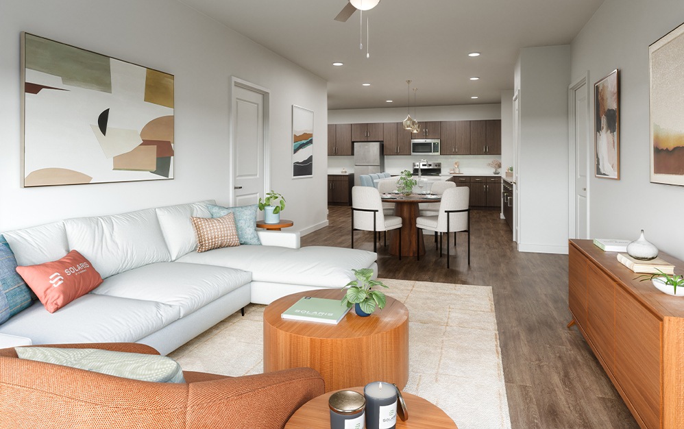The Nola - 2 bedroom floorplan layout with 2 bathrooms and 1124 square feet