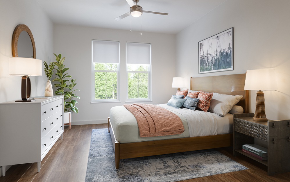 The Palmera - 2 bedroom floorplan layout with 2 bathrooms and 1124 square feet